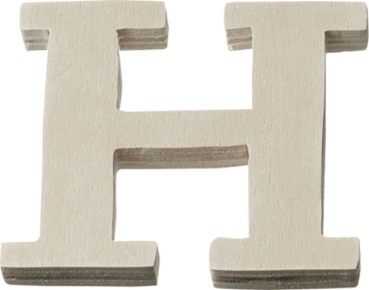 Holzbuchstaben H 4cm