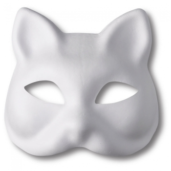 Maske aus Pappmach&eacute;Katze 18cm