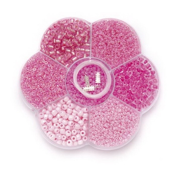Perlenmix rosa 10cmx2cm