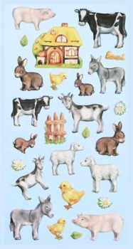SOFTY-Stickers Bauernhof Tiere