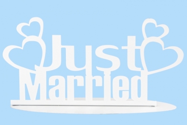 Just married 20x10cm weiss