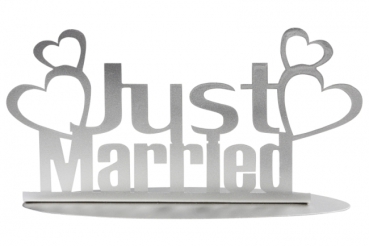 Just married 20x10cm silber