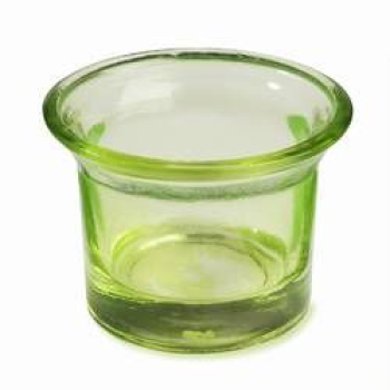 Teelichtglas 6,5x4,5cm grün