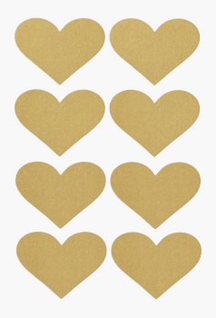 Papier-Sticker Herzen gold 42mm