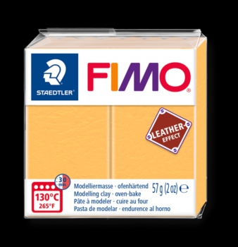 FIMO leather-effect 57g safrangelb