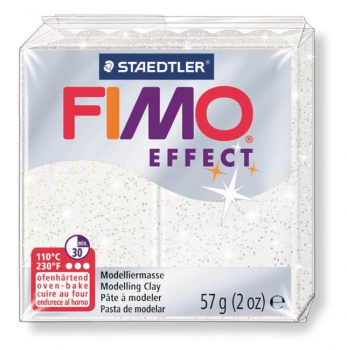 Fimo effect 57g metallic-weiss