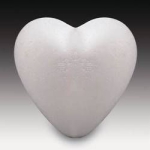 Styropor-Herz 12 cm weiß