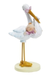 Storch mit BabyGirl 11cm