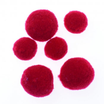 Pompon 15/20mm rot