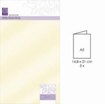 FSC Doppelkarte A5 metallic champagner