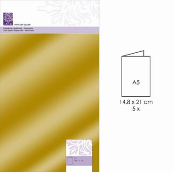 FSC Doppelkarte A5 metallic bronze