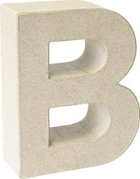 Pappmaché 3D Buchstabe B 17,5x5,5cm