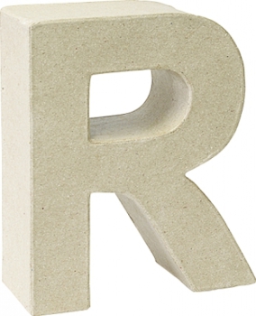 Pappmaché 3D Buchstabe R 17,5x5,5cm