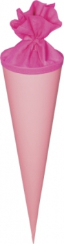 Schultüten-Rohling 70cm Ø19cm rosa