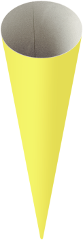 Schultüten-Rohling 70cm Ø19cm gelb