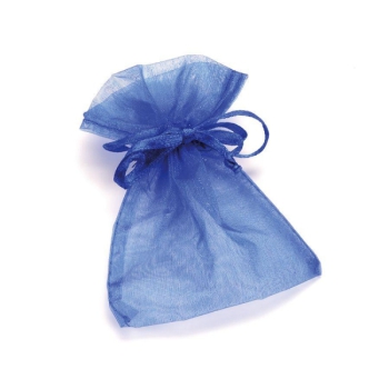 Organza - Säckchen blau13x10cm