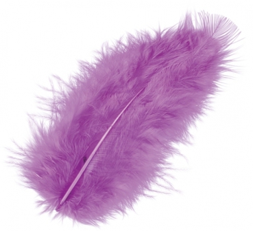 Marabufeder 10cm violett 15er