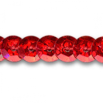 Pailletten rot (holo) ø6mm 6m/Rolle