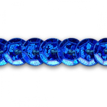 Pailletten blau (holo) ø6mm 6m/Rolle