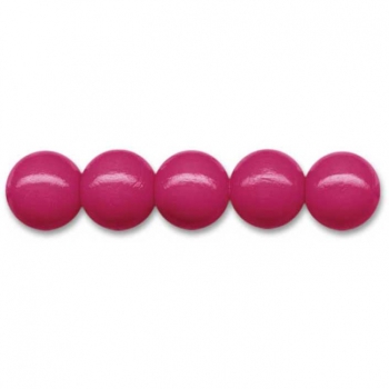 Deutsche Holzperlen Ø10mm fuchsia