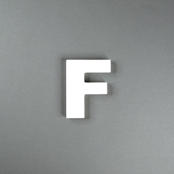 MDF-Buchstabe F ca.8cm weiß