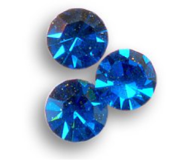 Kristallglas Straßsteine blau
