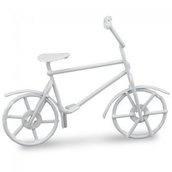 Metall-Deko "Fahrrad" weiß 10x6cm