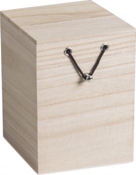 Holzbox quadratisch 10x10x15cm
