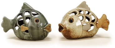 Fisch Windlicht 21x12x15cm