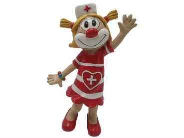 Clown Krankenschwester aus Poly 12x6x20cm