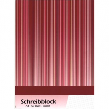 Schreibblock A4 kariert 50 Blatt