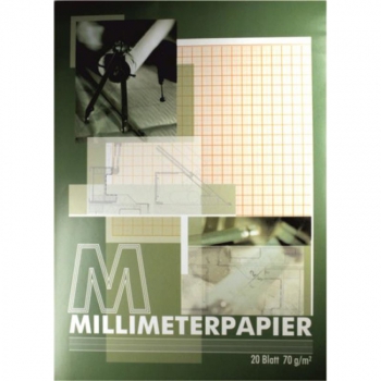Millimeterpapier Block A4 - 20Blatt 70g/qm