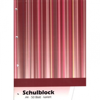 Schulblock A4 kariert 50 Blatt