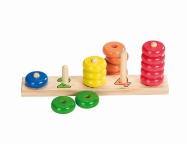 Sortierspiel Lerne Zählen mit Ringen