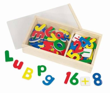 Magnet-Alphabet und Zahlen