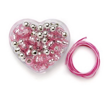 Kinderschmuck Kette rosa 6,5cmx6cmx3cm