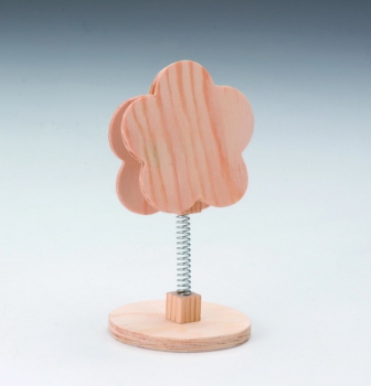 Holz-Fotohalter Blume 6,5x6,5cm