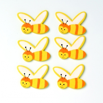Streuteile Bienen 6St gelb