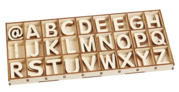 Buchstaben-Set 2,8 cm 81 Teile natur