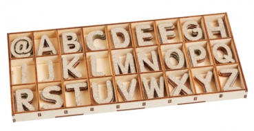 Buchstaben-Set 2,8 cm 81 Teile gold