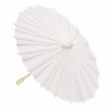 Deko-Schirm Papier 15cm weiss