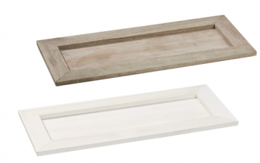 Holztablett Basic 35x16x3cm grau