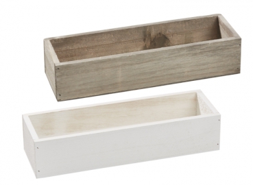 Holztablett Basic 28x9x6cm grau