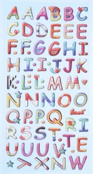 SOFTY-Stickers Design Buchstaben