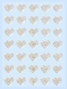 HOBBY-Design Sticker Herzen silber