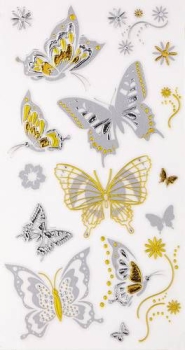 Filistyle-Stickers Schmetterling 3 gold