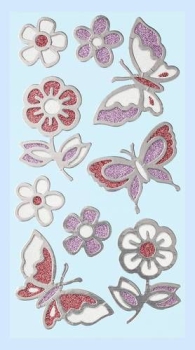 Metall-Design-Stickers Schmetterling I