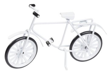 Miniatur-Fahrrad weiss 9,5cm