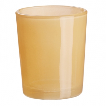 Teelichtglas 6,5x4,8x5,8cm orange