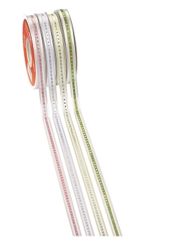 Punkte irisierend 12mm 25m wei&szlig;-rose